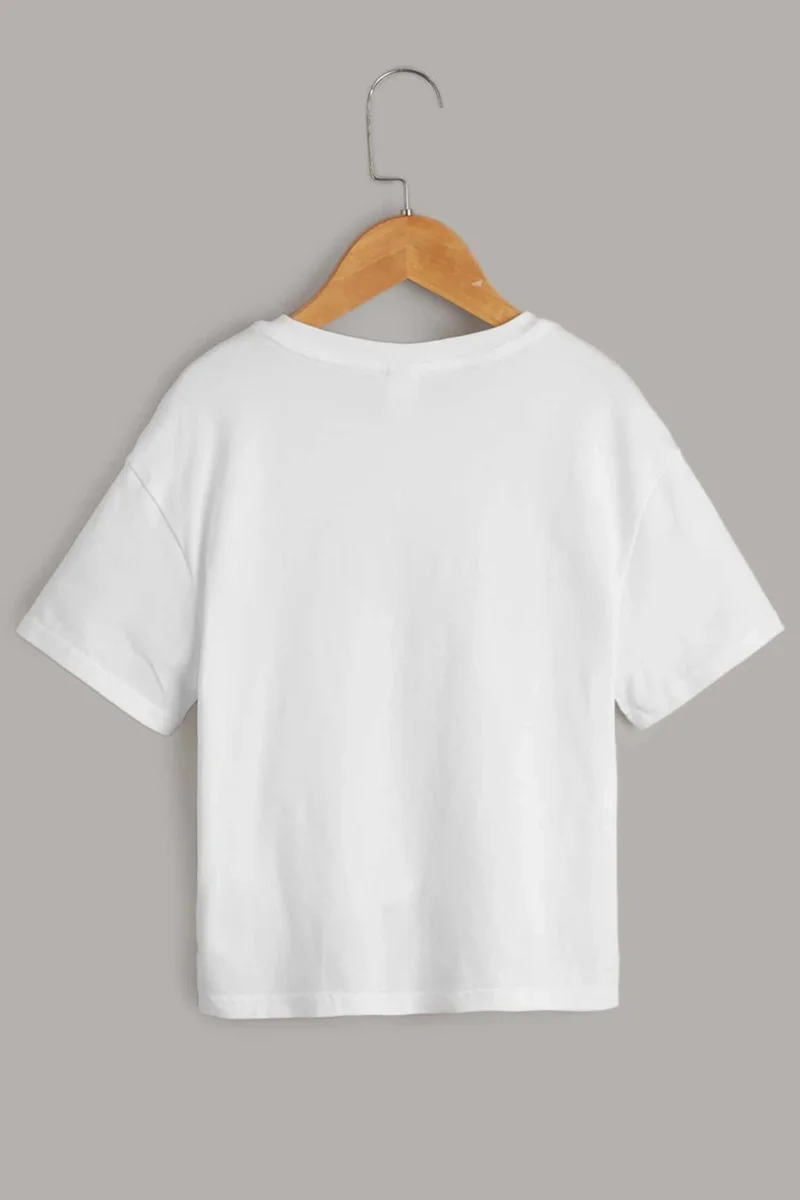ONLYTRENDWEAR Kids Los Angles Cotton Tshirt 3-4 Years Old White