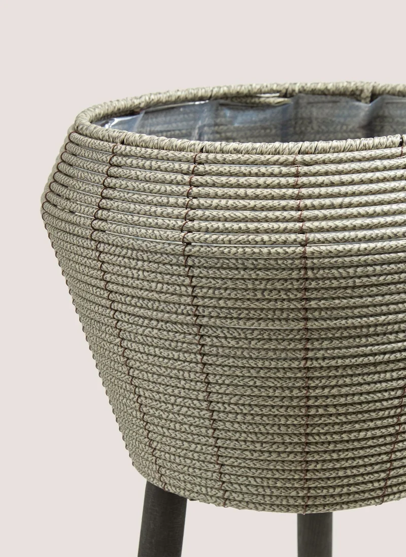 Matalan Grey Woven Large Planter