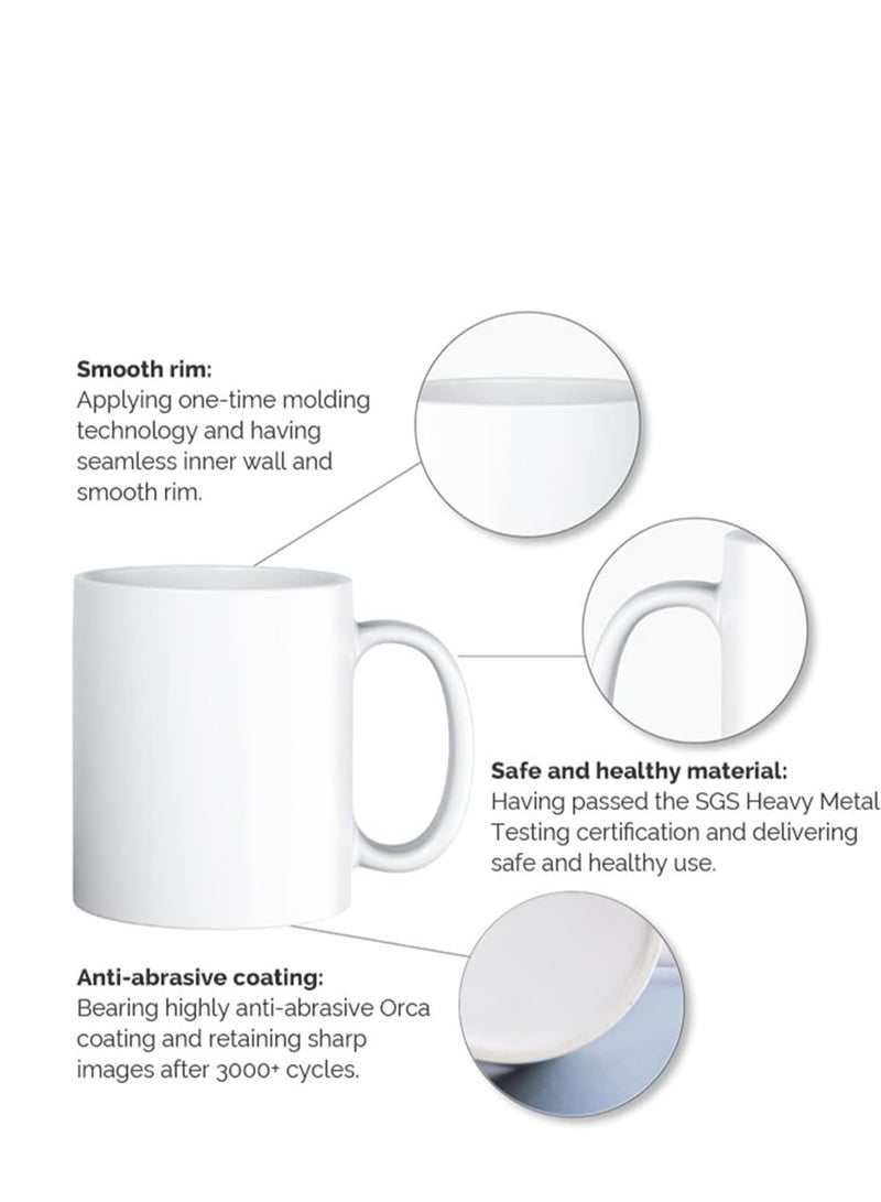 RYN® Ceramic Coffee Mug with Initial Design Printed Gift for Coffee and Tea Lovers 11 Oz  alphabet L - Image 3