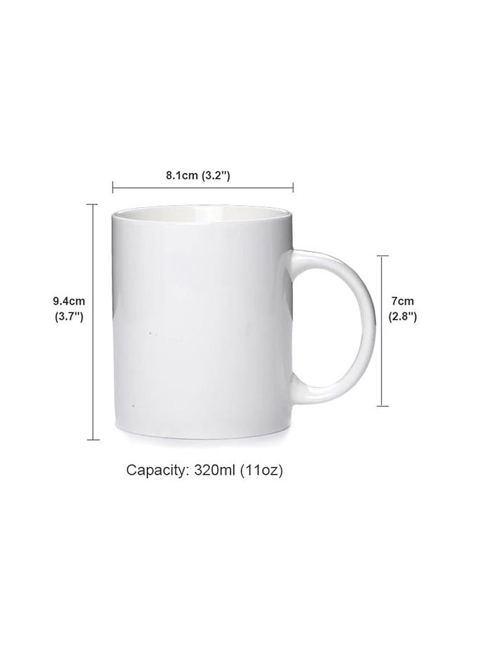 RYN® Ceramic Coffee Mug with Initial Design Printed Gift for Coffee and Tea Lovers 11 Oz  alphabet L - Image 4