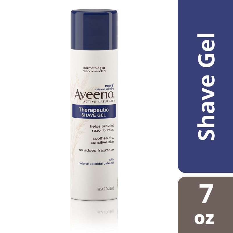 Aveeno Therapeutic Shave Gel with Oat and Vitamin E to Help Prevent Razor Bumps and Soothe Dry and Sensitive Skin, No Added Fragrances and Non-Comedogenic, 7 oz (Pack of 6) - Image 4