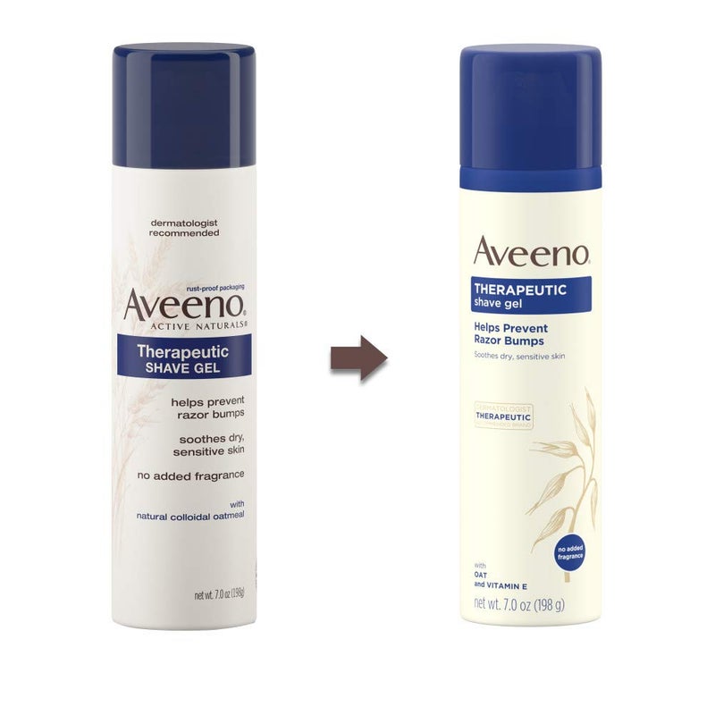 Aveeno Therapeutic Shave Gel with Oat and Vitamin E to Help Prevent Razor Bumps and Soothe Dry and Sensitive Skin, No Added Fragrances and Non-Comedogenic, 7 oz (Pack of 6) - Image 3