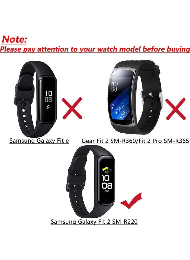 Silicone Sport Band Strap Compatible with Samsung Galaxy Fit 2 SM-R220 Watch Bracelet Replacement Watchband - Image 4