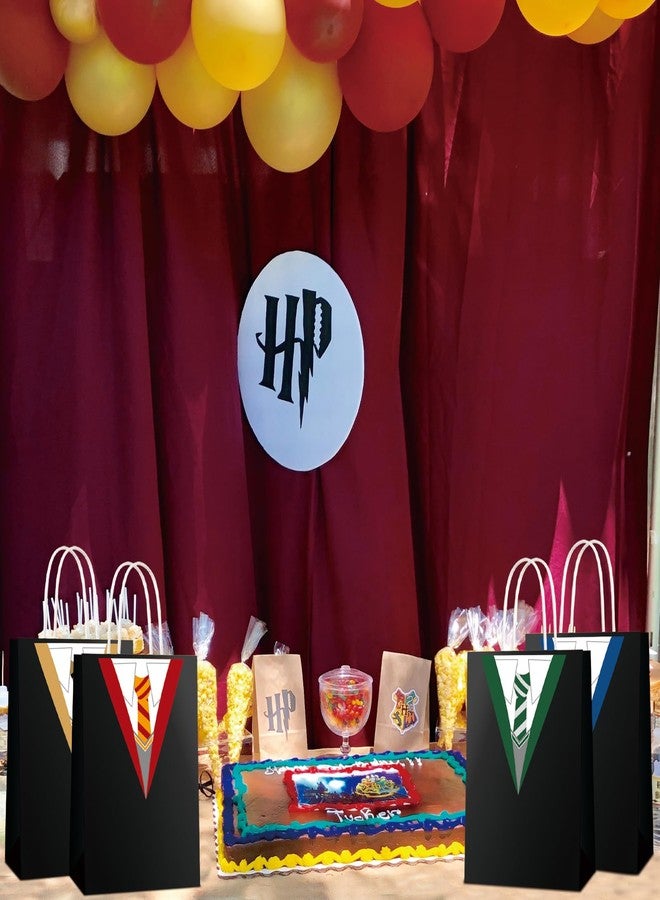BCHOCKS 16 PCS Magical Wizard School Party Gift Bags - Blue, Purple, Pink, Black - 5.9*3.2*8.3 inches - Letter Print - Birthday & Magical Wizard School Party Occasion - Image 5
