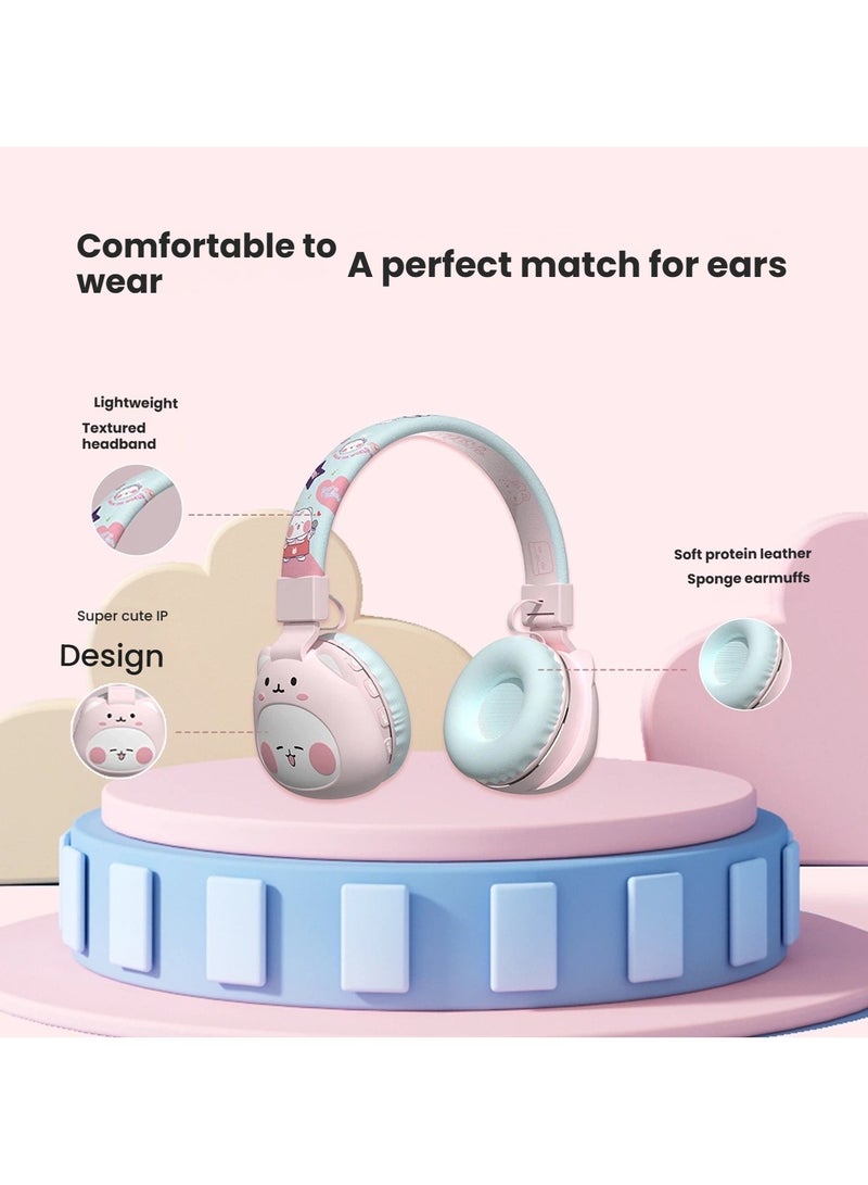 عام سماعة أطفال بلوتوث كرتونية لطيفة - سماعة موسيقى لاسلكية، 85 ديسيبل آمنة، سماعة طلابية مقاومة للسقوط - Image 3