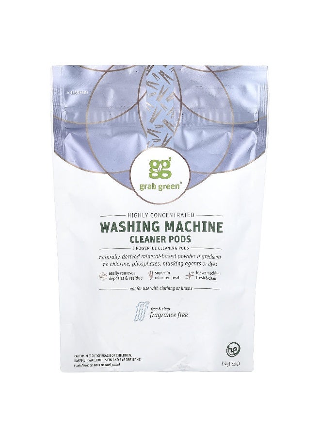 Grab Green Grab Green, Washing Machine Cleaner Pods, Fragrance Free, 12.5 oz (354 g)  - Image 1