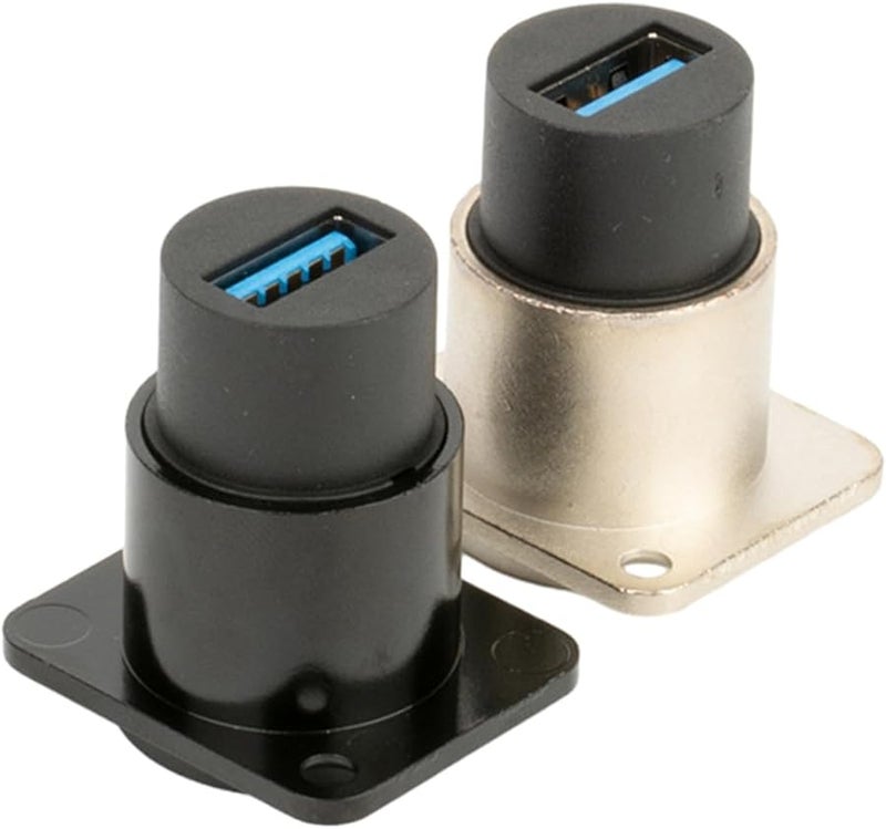 Mikikit 2 Pack USB Female to Female Panel Mount Adapter for Home Audio Video and Engineering - Image 2