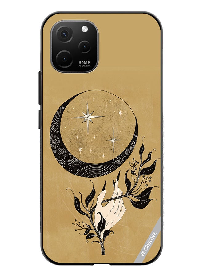 VR CREATIVE Protective Case Cover For Huawei Nova Y61 Witch Hand Moon Design Multicolour - Image 1