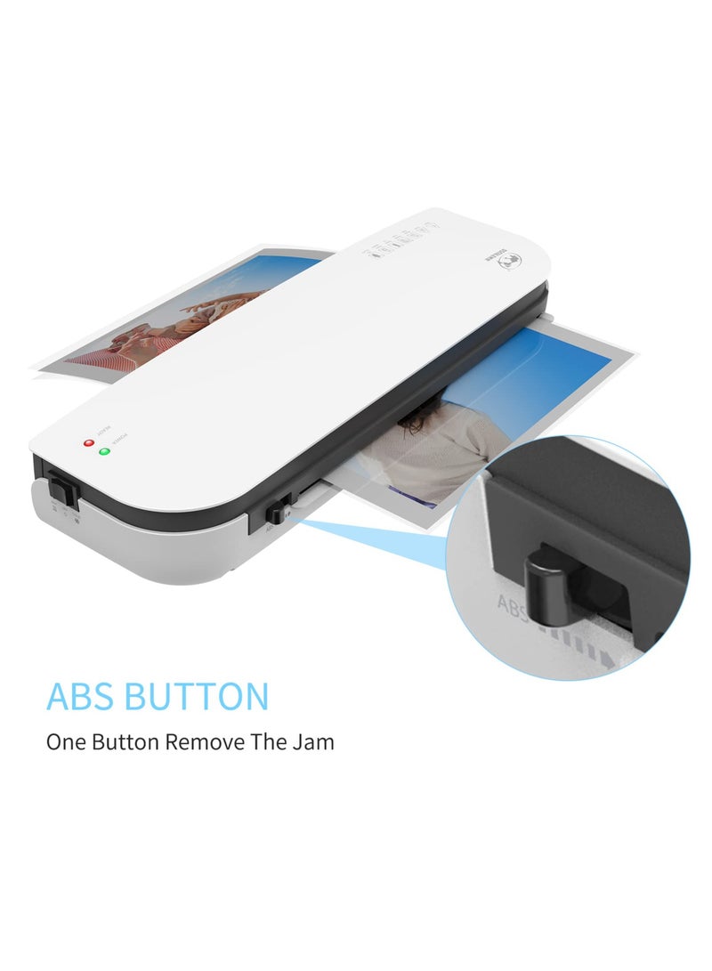 OSMILE SL289 Desktop Laminator Machine Set, A4 A5 A6 Size Hot And Cold Laminating Machine 2 Roller System 9 inches Max Width Suitabe for A4/A5/A6 Laminating Pouches for Home Office School Supplies  - Image 3