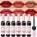 evpct 6Pcs Wine Bottle Lip Tint Stain 6 Colors Waterproof Red Matte All Day Liquid Lipstick Lip Gloss Sets for Women Magic Lipstick 24 Hours Original labiales magicos 24 horas originales Peel off 03 - Image 2