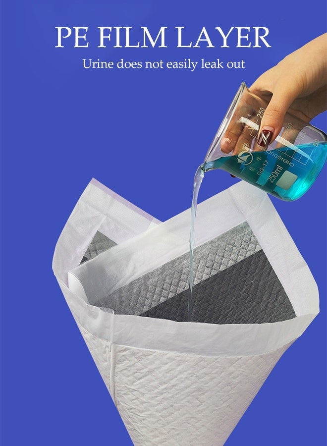 DUNISO 40 قطعة وسادات تدريب الحيوانات الأليفة أكثر سمكًا تدريب الحيوانات الأليفة امتصاص فائق كربون نشط التحكم في الروائح وسادات تدريب الجراء متعددة الطبقات مقاومة للتسرب قابلة للتخلص منها حفاضات للكلاب للجرو والقطط والأرانب سجادة تواليت للكلاب سريعة الجفاف - Image 3