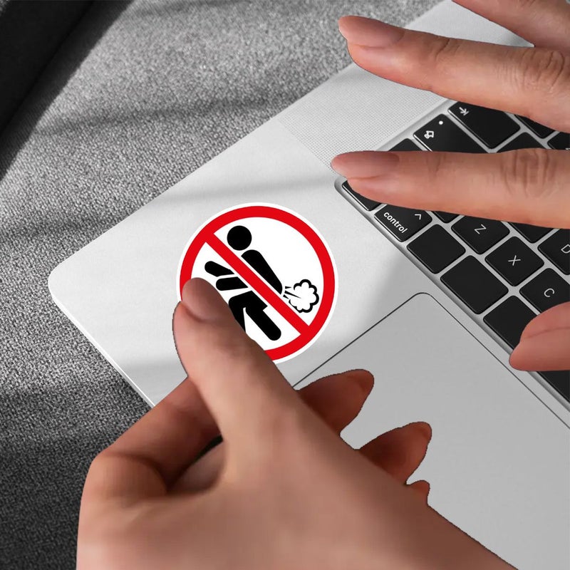 3 قطع ملصقات سيارة من الفينيل المضحكة "ممنوع إطلاق الريح" ملصقات مقاومة للماء ومتينة لأجهزة اللابتوب وقوارير المياه والصدامات والهواتف المحمولة - Image 3