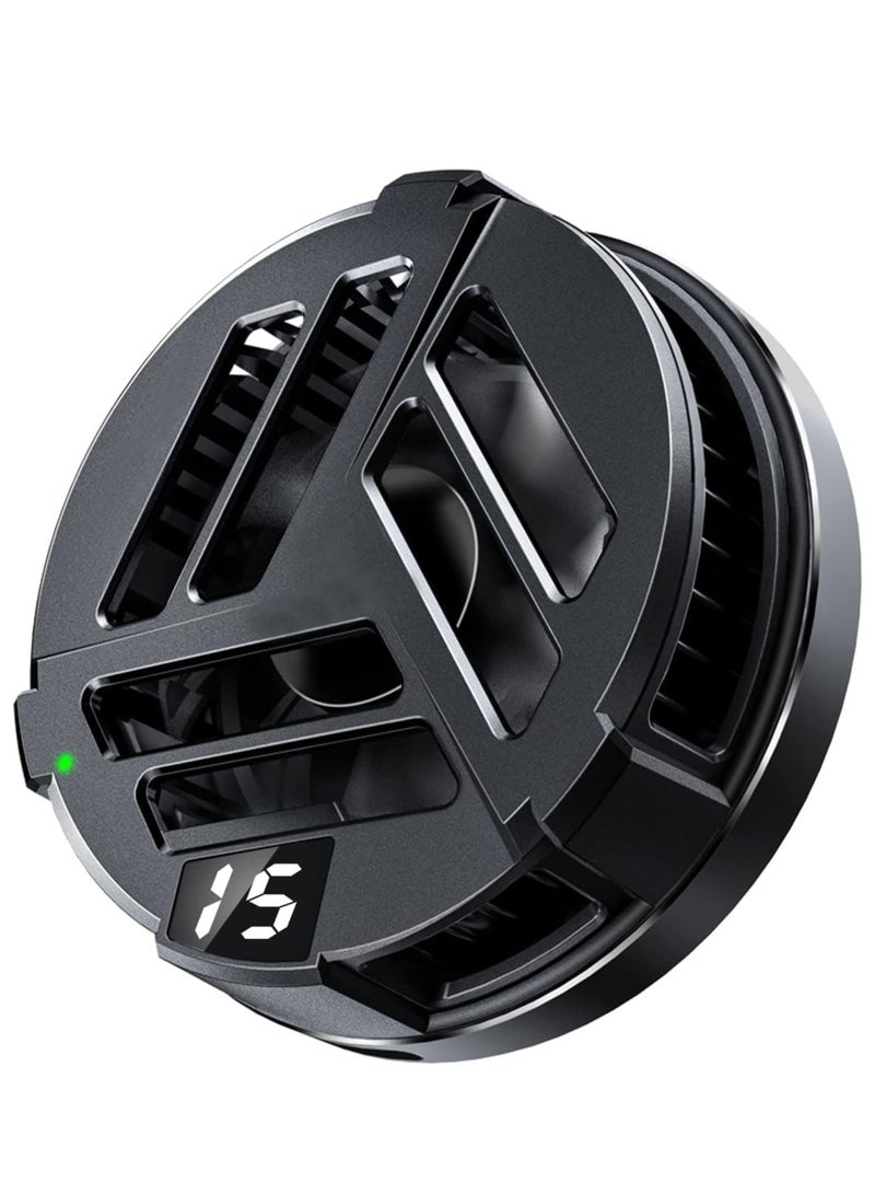 مبرد هاتف مغناطيسي مع شحن لاسلكي، مروحة تبريد هاتف لهواتف آيفون وأندرويد وآيباد وأجهزة التابلت، مشعاع هاتف مع أضواء RGB وقاعدة عالمية للألعاب، لهواتف آيفون 12 و13 مع MagSafe - Image 1