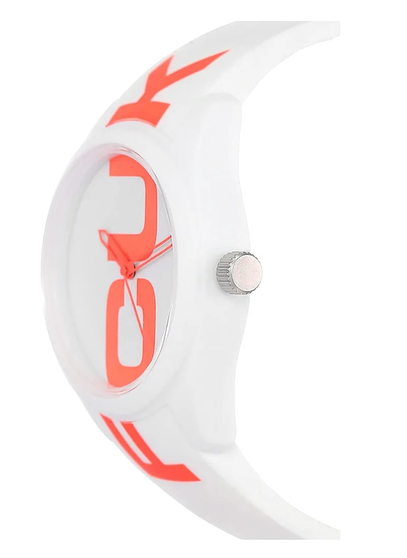 فرنش كونكشن French Connection Unisex Analog Watch With White Silicone Strap 39 mm