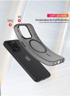 Mida Magnetic Case for iPhone 16 Pro Max by Mida, compatible with MagSafe, shockproof protective case, transparent phone case with strong magnet, slim case for Apple iPhone 16 Pro Max  - Image 4