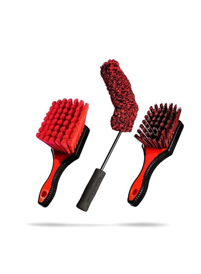 Adam's Polishes Adam's Wheel Brush Kit - Every Brush You Need to Detail Your Cars Wheels, Tires, Barrels, and More - Specially Designed Brushes for Every Part of Your Wheels & Tires (Wheel Brush Kit). 
