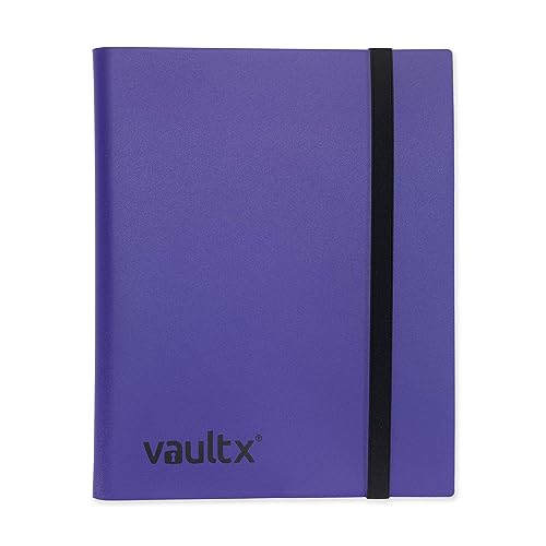 Vault X 9 Pocket Standard Strap Binder, Holds 360 Trading Cards in 20 Side-Loading Pages (Purple) - Image 1