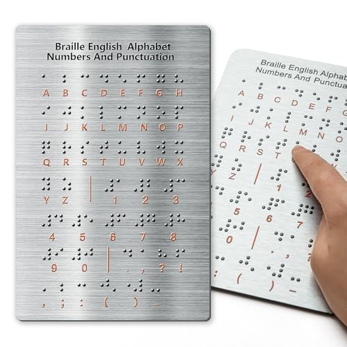 Bottle Pouch Braille Alphabet Board - Low Vision Aids Braille with Raised Dots Letters & Numbers,Learn Braille for Beginners,Teaching Aid Blind Children - Image 1
