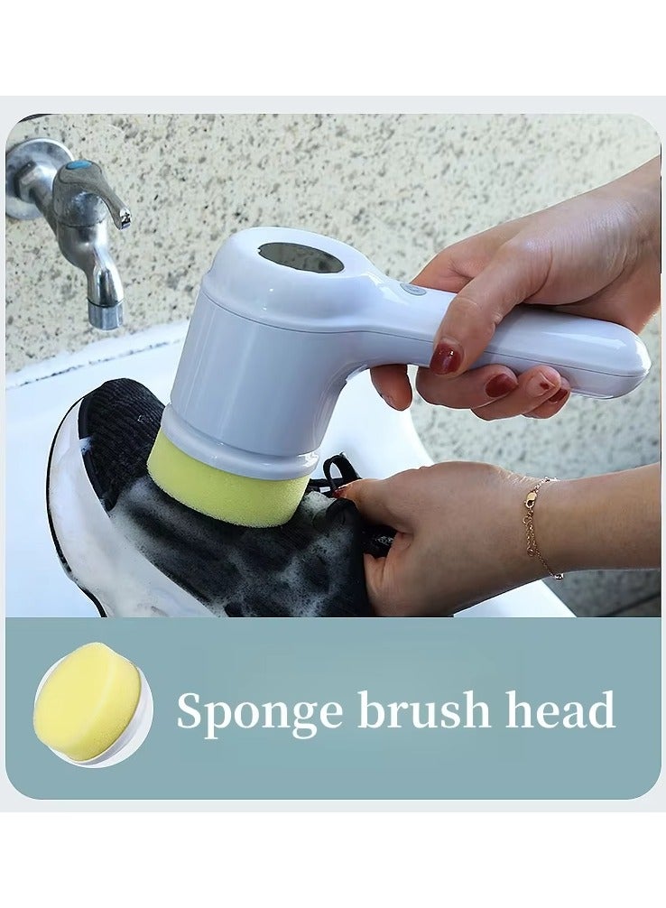 Electric Spin Scrubber, Power Scrubber Cordless Electric Shower Scrubber for Cleaning with LED Display, for Bathroom, Tub, Kitchen Stove, Tile Grout with 5 Brush Heads - Image 3