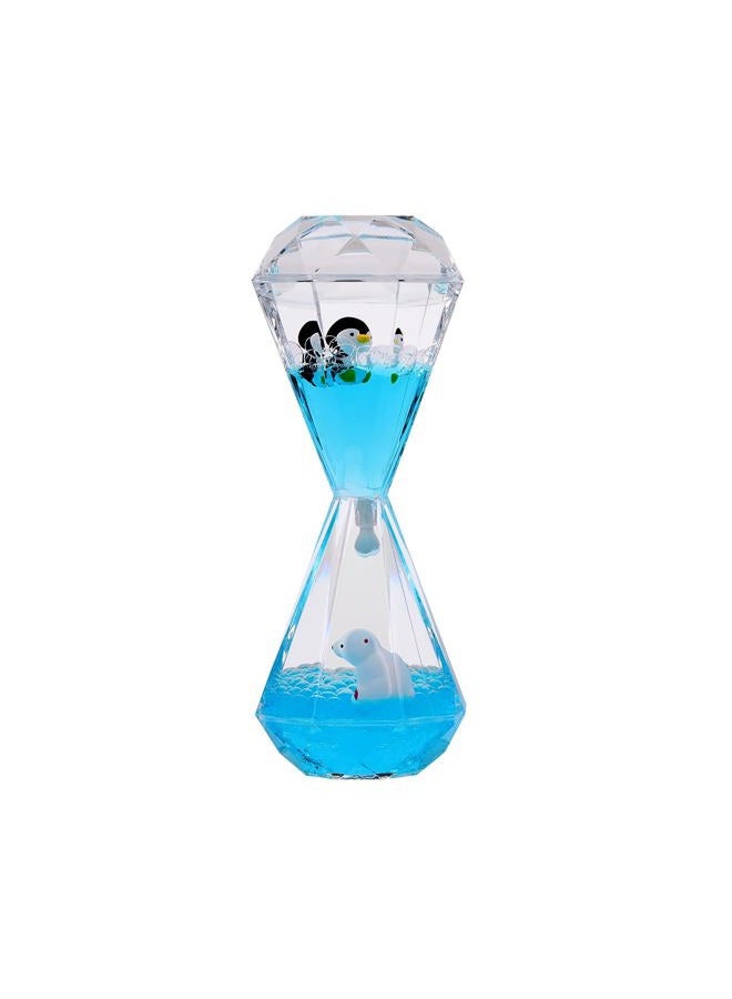 XINBAOHONG Liquid Motion Bubbler for Kids and Adults Hourglass Liquid Bubbler Timer for Sensory Play Fidget Toy Stress Management Desk Decor(Blue) - Image 1