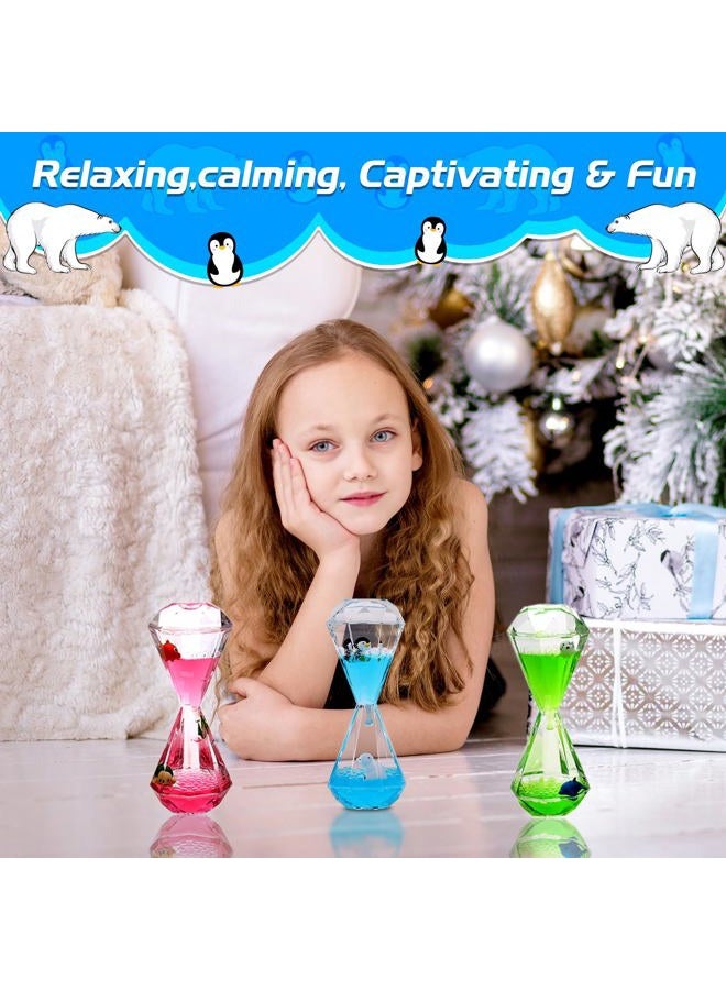 XINBAOHONG Liquid Motion Bubbler for Kids and Adults Hourglass Liquid Bubbler Timer for Sensory Play Fidget Toy Stress Management Desk Decor(Blue) - Image 4