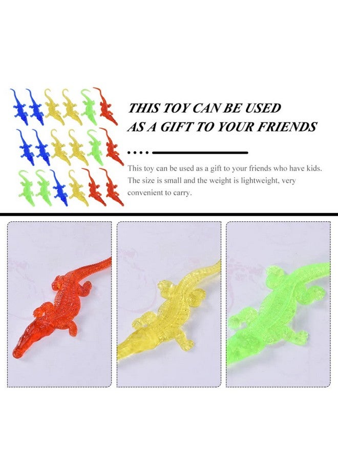 توي اند اونا لعبة تمساح قابلة للتمدد 24 قطعة لعبة تمساح قابلة للتمدد، لعبة تمساح قابلة للتمدد، ألعاب لزجة قابلة للتمدد للأطفال هدايا حفلات أعياد الميلاد، أكياس هدايا (لون عشوائي) - Image 3