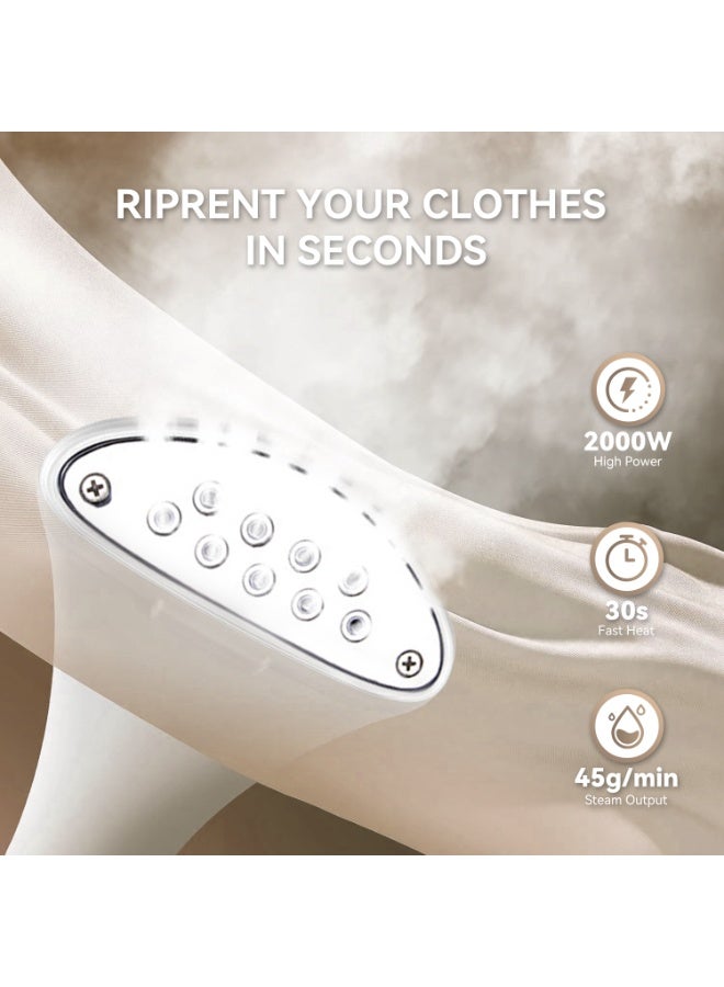 Perfin 2-in-1 Professional Garment Steamer & Iron - 2000W Vertical Steamer with Ironing Board,  Telescopic Rod Dual- Steam Mode, 10 Steam Levels, Large 2.5L Water Tank for All Fabrics - Image 2