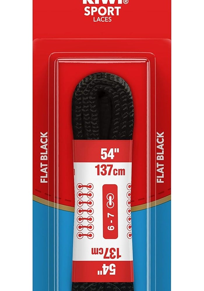 Kiwi Sport Laces - 54 Inch Athletic Black Shoelaces - Image 1