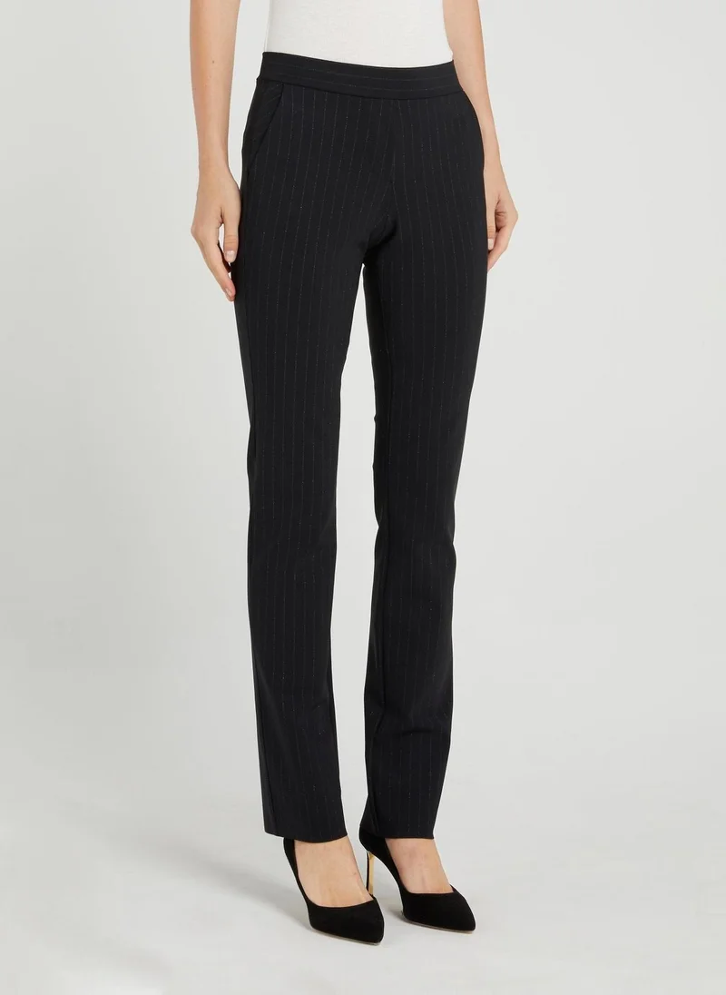 كيارا بوني Petronilla Navy Lurex Pinstripe Pants
