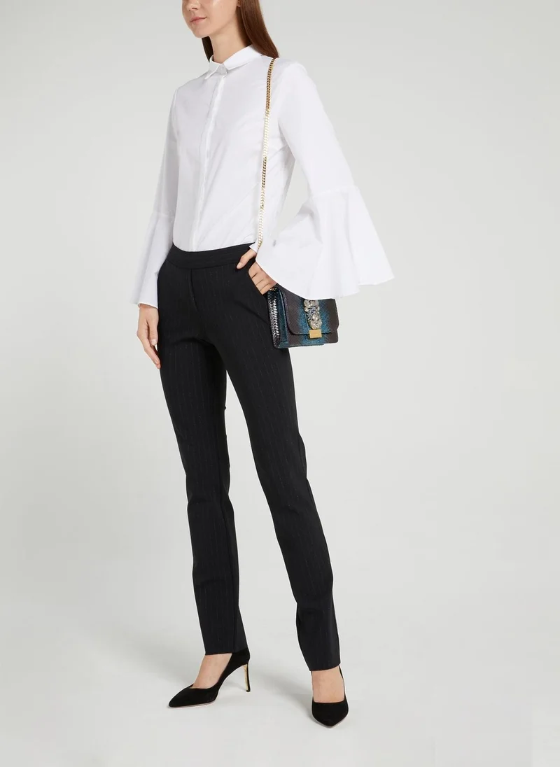 كيارا بوني Petronilla Navy Lurex Pinstripe Pants