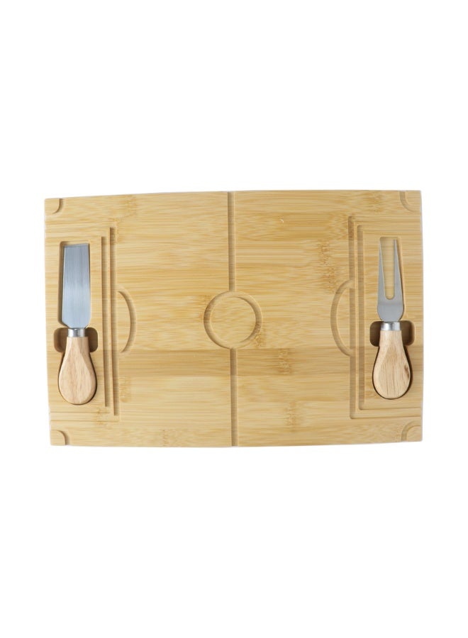 لوح تقديم الجبن والتقطيع من البامبو – صينية مستطيلة ذكية مع مجموعة سكاكين احترافية (3 قطع)، طقم ضيافة فاخر للحفلات والوجبات الخفيفة، خشب طبيعي عالي الجودة-1997 - Image 2