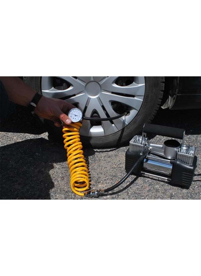 Cady One Heavy Duty Double Cylinder 2 Pistum Car Tire Inflator and Compressor with Bag for Easy Carrying and Storage  - Image 4