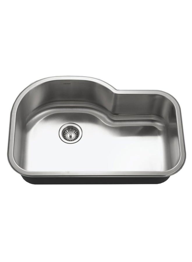 Houzer MH-3200 Medallion Gourmet Series Undermount Stainless Steel Offset Single Bowl Kitchen Sink - Image 1