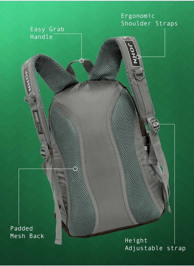 PARAJOHN Classic Students School Backpack Brown  - Image 4