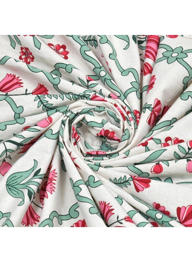 DE CAMA Since 1997 | 100% Cotton 300 TC Premium King Size Bedsheet for Double Bed (90 x 108 Inch) with 2 Pillow Covers Set (17 x 27 Inch) Designer Printed Bedsheet Set - Pink Tulip Flowers - Image 5