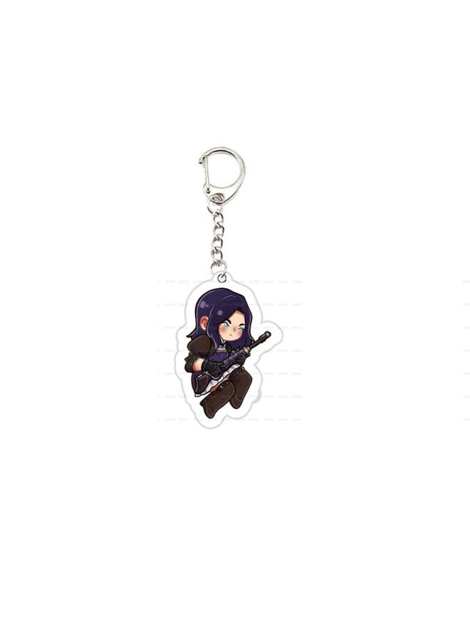 Generic - Acrylic Arcane Jinx Vi Caitlyn Ekko Viktor Keychain  Arcane FigurePendant Keyring Key chainKeyRing for Accessories Bag Fans Gift-Color:5 - Image 1
