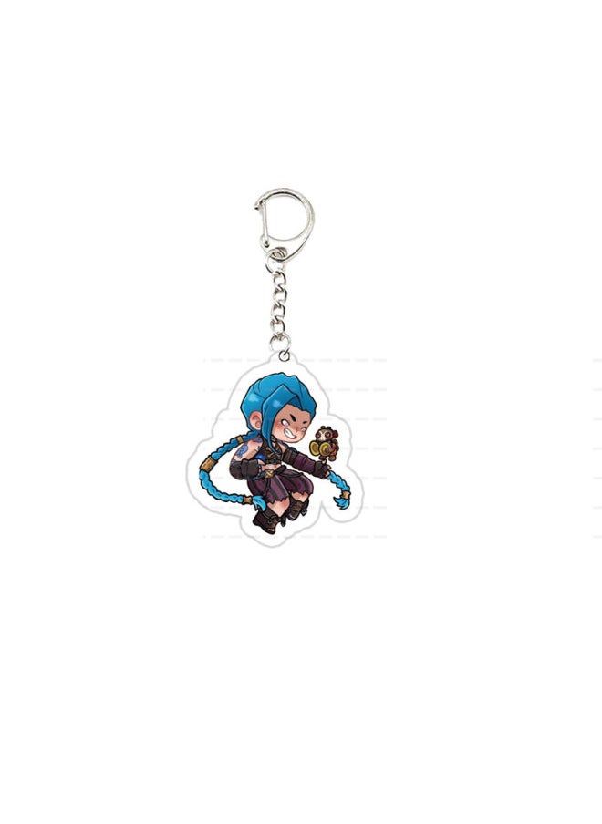 Generic - Acrylic Arcane Jinx Vi Caitlyn Ekko Viktor Keychain  Arcane FigurePendant Keyring Key chainKeyRing for Accessories Bag Fans Gift-Color:5 - Image 1