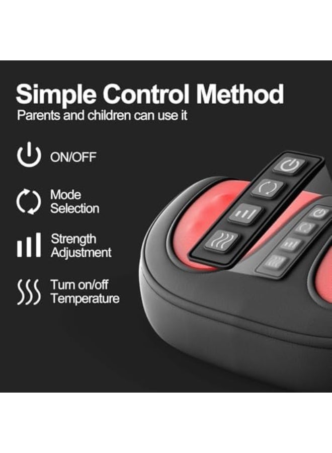 جهاز تدليك القدم مع تسخين، جهاز تدليك للقدم والساق مع أسطوانة تدليك، آلة استرخاء كهربائية لتدليك الأقدام، تحسين الدورة الدموية والاسترخاء لتدليك القدم والساق، هدايا للأب، الأم و الحبيب. - Image 2
