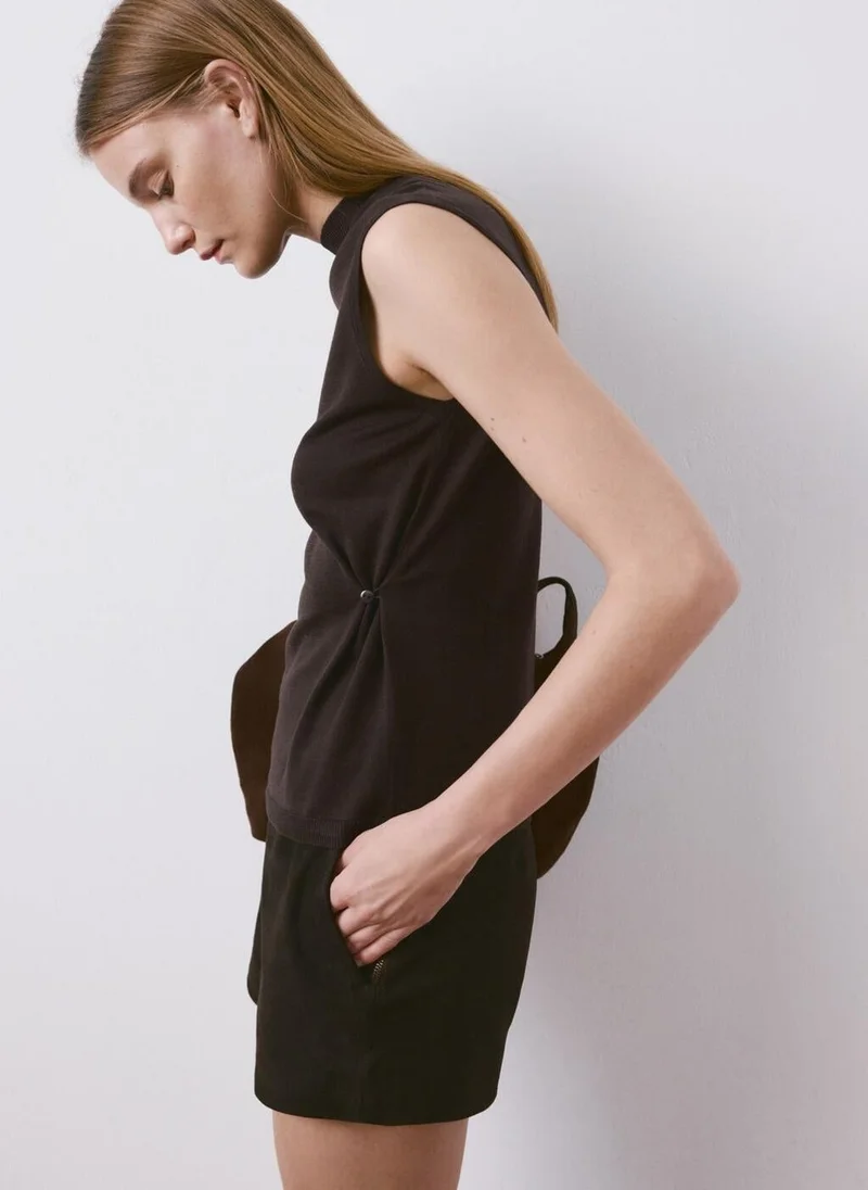 Mango  Side gathered knitted top for Women | Best Price UAE