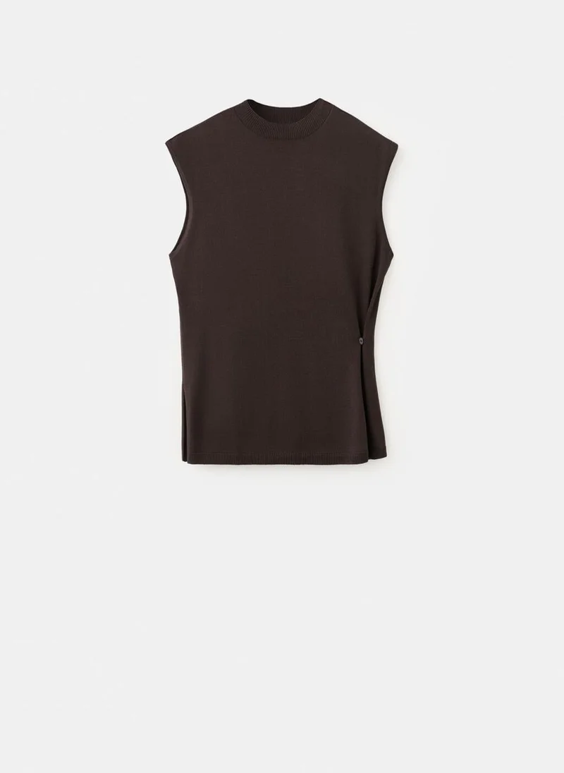 Mango  Side gathered knitted top for Women | Best Price UAE