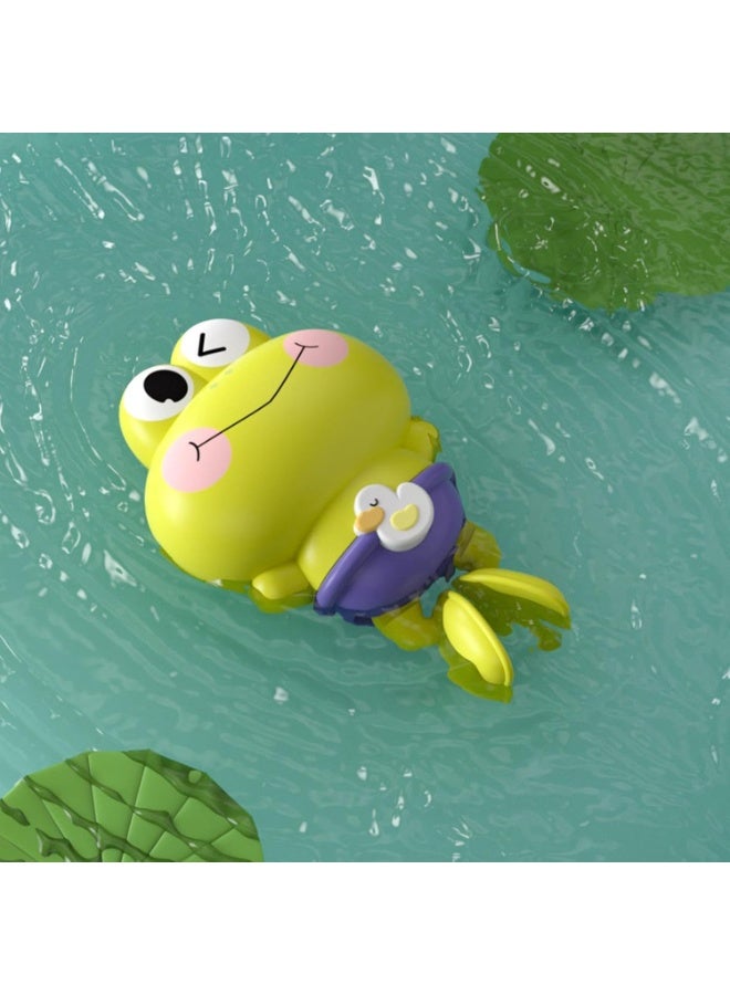 Wind-up Swimming Frog Kids Water Toy, Essential Bath and Summer Splash Toy for Bathroom Fun - Image 3