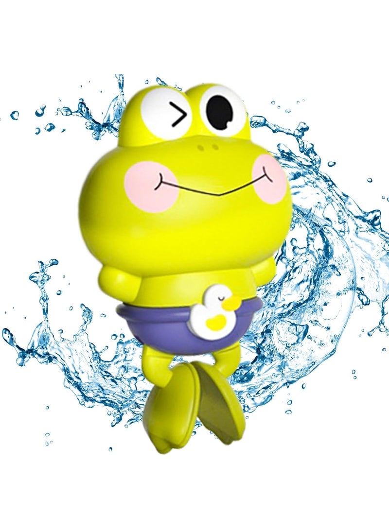 Wind-up Swimming Frog Kids Water Toy, Essential Bath and Summer Splash Toy for Bathroom Fun - Image 1