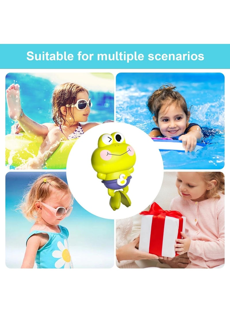 Wind-up Swimming Frog Kids Water Toy, Essential Bath and Summer Splash Toy for Bathroom Fun - Image 4