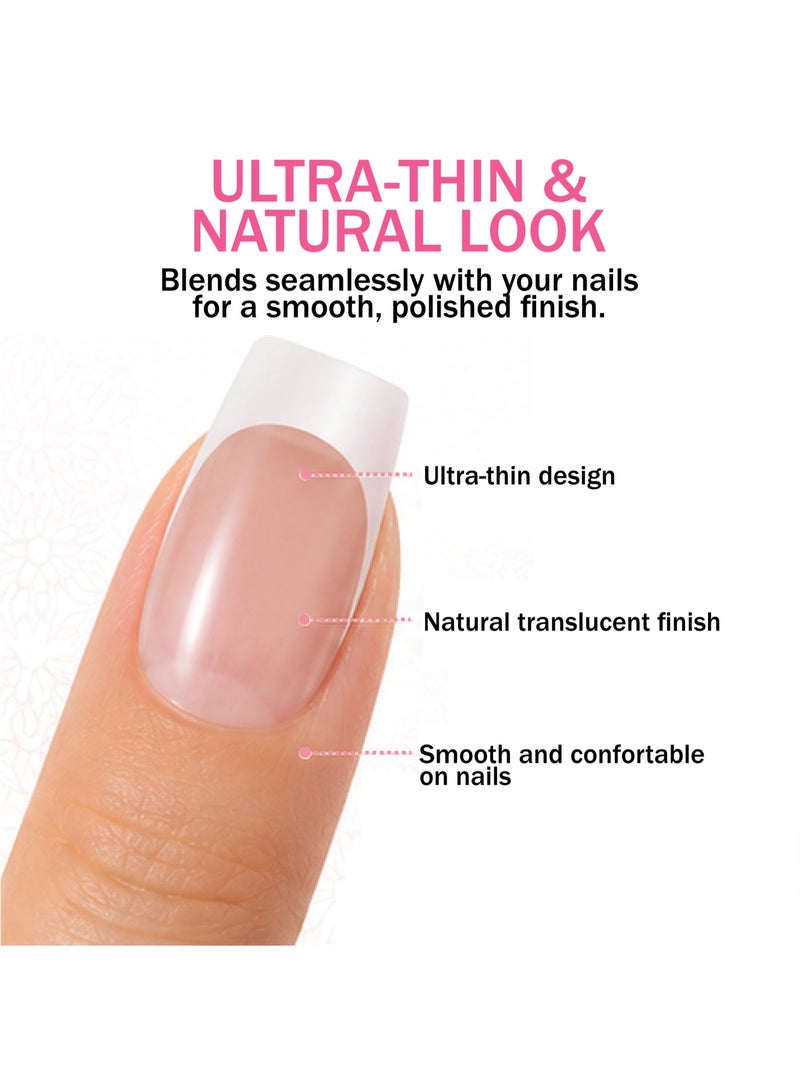 NIKITA.VIVI 20 Sheets 480 Pcs Nail Stickers Nail Adhesive Glue Tape Set Waterproof Breathable Glue Tabs Double Sided False Nail Sticker Jelly Sticker Super Sticky Fake Nail Glue Stickers Transparent Flexible for Manicure Nail Art Tools Small - Image 2