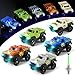 Save Unicorn Tracks Cars Replacement onlyTrack Cars for Tracks Glow in The Dark Car Tracks Accessories with 3 Flashing LED Lights Compatible with Most Car Tracks for Kids Boys Girl5pack - Image 2