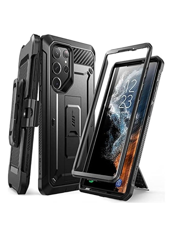 سوبكيس حافظة سلسلة SUPCASE Unicorn Beetle Pro مصممة لهاتف Galaxy S23 5G (إصدار 2023)، حافظة متينة بطبقة مزدوجة لكامل الجسم وحافظة بمسند بدون واقي شاشة مدمج - أسود - Image 1