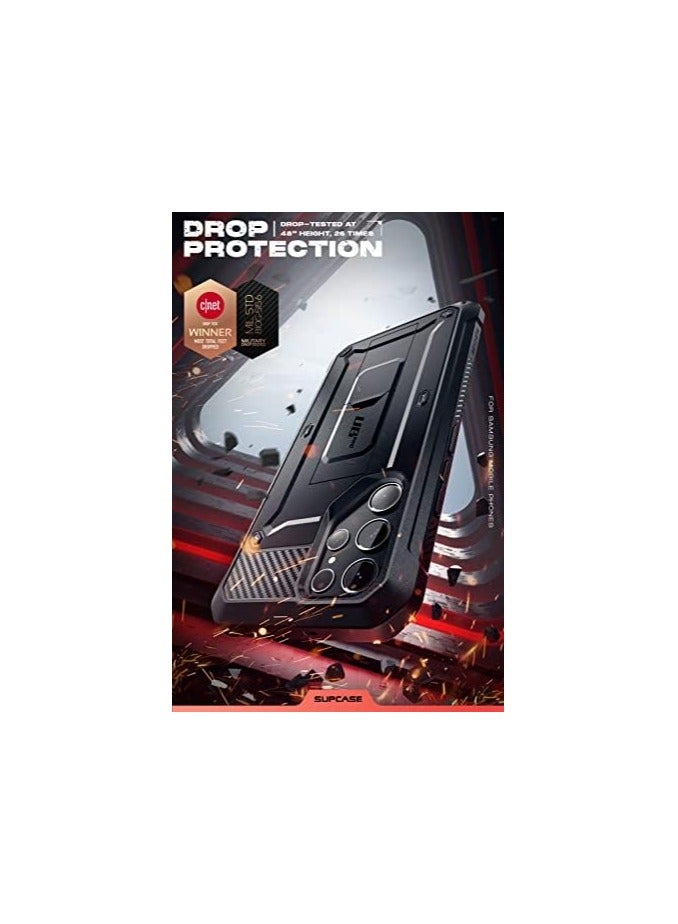 سوبكيس حافظة سلسلة SUPCASE Unicorn Beetle Pro مصممة لهاتف Galaxy S23 5G (إصدار 2023)، حافظة متينة بطبقة مزدوجة لكامل الجسم وحافظة بمسند بدون واقي شاشة مدمج - أسود - Image 2