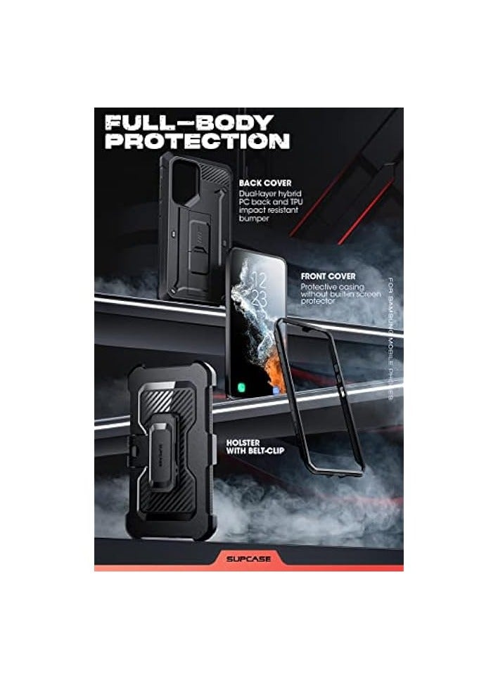 سوبكيس حافظة سلسلة SUPCASE Unicorn Beetle Pro مصممة لهاتف Galaxy S23 5G (إصدار 2023)، حافظة متينة بطبقة مزدوجة لكامل الجسم وحافظة بمسند بدون واقي شاشة مدمج - أسود - Image 4