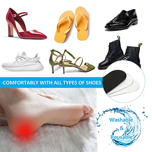 JUMPOW Heel Lifts Shoe Lifts, 2 Pack, 3 Layers Heel Pad & Cushion, Adjustable Height Increase Insole for Leg Length Discrepancy, Achilles Tendonitis, Heel Pain, Heel Spurs Relief (Black) - Image 5