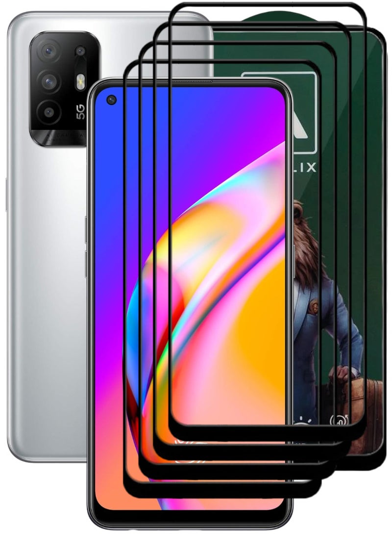 ACLIX 4 Pieces Antistatic ESD Dustproof Premium Quality High Definition Tempered Glass Screen Protector Designed For Oppo F19 Pro+ 5G - Image 1